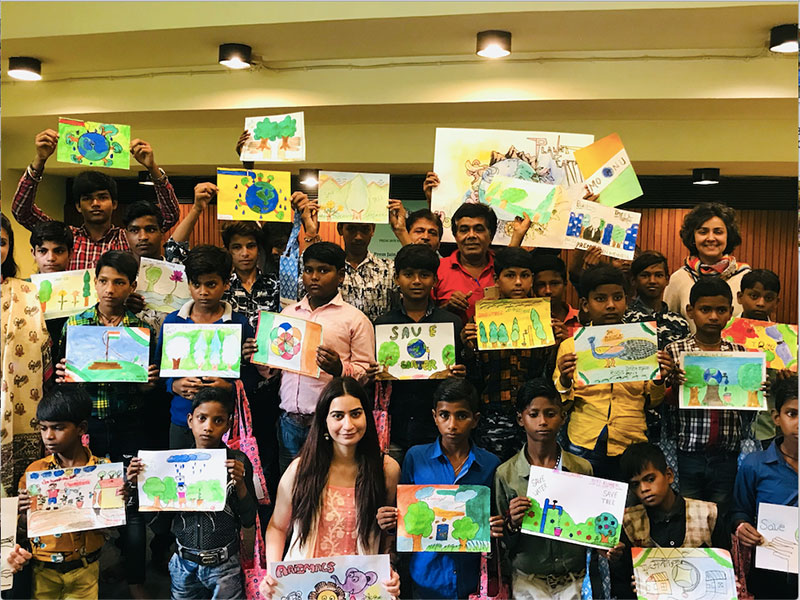 Workshop at Triveni Kala Sangam on theme “your Green Hero” on 7th  Sept